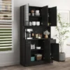 70.87" Tall Kitchen Hutch Cabinet, Pantry Storage Cabinet With 6-Doors, 1 Open Shelf And 1 Drawer - ModernLuxe -Luxe Furniture Sale GUEST a9f0b412 74b2 42f7 9269 5a24b6a01226
