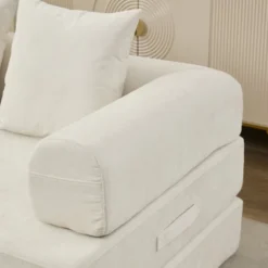 Floor Sofa Bed Chenille Upholstered Sofa Convertible Folding Mattress Couch Sleeper Sofa, Beige/Black/Green/Blue - ModernLuxe -Luxe Furniture Sale GUEST aa036b60 8597 44c9 8726 224fad049bf1