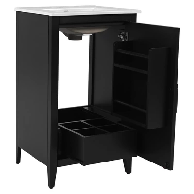 20"W Bathroom Vanity With Sink, Multi-Functional Bathroom Cabinet With Door Shelf, Drawer And Soft-closing Door -ModernLuxe 13 20"W Bathroom Vanity With Sink, Multi-Functional Bathroom Cabinet With Door Shelf, Drawer And Soft-closing Door -ModernLuxe - Image 11