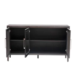 Modern Sideboard, Buffet Storage Cabinet With Tempered Glass Doors And Adjustable Shelves-ModernLuxe -Luxe Furniture Sale GUEST ab389bb6 27b6 416c ae14 3a9ecfd1a9a4