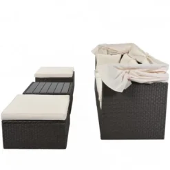 ModernLuxe Outdoor Patio Rectangular Daybed with Retractable Canopy and 2 Ottomans 20 ModernLuxe Outdoor Patio Rectangular Daybed with Retractable Canopy and 2 Ottomans -Luxe Furniture Sale GUEST ab65396d 0c5e 4298 995c 73b1ac91dfca