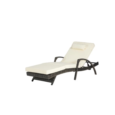 ModernLuxe 2-Piece Adjustable Wicker Outdoor Chaise Lounge Set with Cushions 10 ModernLuxe 2-Piece Adjustable Wicker Outdoor Chaise Lounge Set with Cushions - Image 8