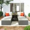 ModernLuxe 3-Piece Outdoor Wicker Sofa Set with Lift-Top Table & Ottomans -Luxe Furniture Sale GUEST aba4b168 f32c 4b00 8c40 325792b63a62
