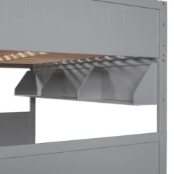 ModernLuxe Separable Full-Over-Full Bunk Bed with Twin Trundle and Bookshelf -Luxe Furniture Sale GUEST ad0925bb 2a64 40bf 83a0 b3bcca8ff343