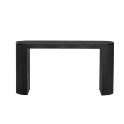 ModernLuxe 59.2" Curved Console Table with Unique Vertical Stripe Design -Luxe Furniture Sale GUEST adb0a137 e6ec 437f 9364 4c15107c35f0