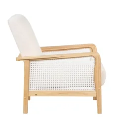Mid-Century Velvet Upholstered Accent Chair, Armchair With Rattan Mesh-ModernLuxe 24 Mid-Century Velvet Upholstered Accent Chair, Armchair With Rattan Mesh-ModernLuxe -Luxe Furniture Sale GUEST adb55156 b888 4373 b28c 64796123000f