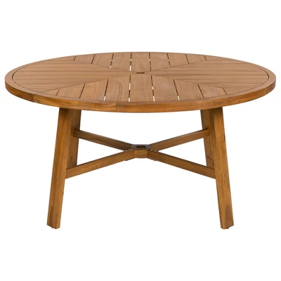 ModernLuxe 5-Piece Acacia Wood Outdoor Dining Set with 4 Armchairs & Round Table 15 ModernLuxe 5-Piece Acacia Wood Outdoor Dining Set with 4 Armchairs & Round Table - Image 14