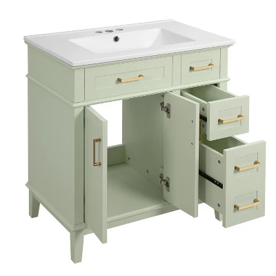 ModernLuxe 30-Inch Free-Standing Bathroom Vanity with Ceramic Undermount Sink 12 ModernLuxe 30-Inch Free-Standing Bathroom Vanity with Ceramic Undermount Sink - Image 10