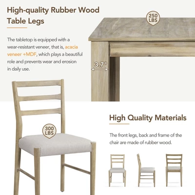 ModernLuxe 7-Piece Extendable Dining Table Set with 6 Upholstered Chairs 7 ModernLuxe 7-Piece Extendable Dining Table Set with 6 Upholstered Chairs - Image 5