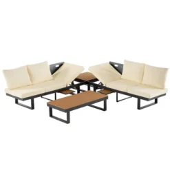 ModernLuxe 4-Piece Outdoor Sectional Sofa & Adjustable Reclining Patio Set -Luxe Furniture Sale GUEST af273d85 3ca5 4b31 bc91 306af305450f