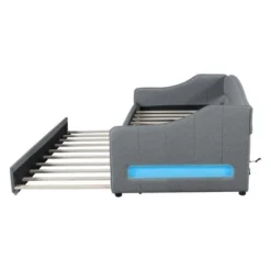 ModernLuxe Twin XL Upholstered Daybed with LED Lights and Trundle -Luxe Furniture Sale GUEST af69ca00 aa72 43c0 873f e31d2e6e15e0