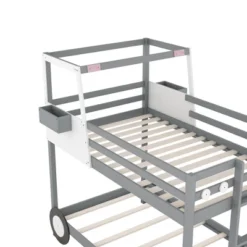 ModernLuxe Twin Over Twin Car-Shaped Bunk Bed with Drawers and Shelves -Luxe Furniture Sale GUEST b0ccdb0a 82ee 4cd7 a70c d80c7fffd0b5