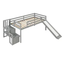 ModernLuxe Twin Size Loft Bed with Reversible Slide and Staircase Storage -Luxe Furniture Sale GUEST b0d023c4 3bcd 4cbd 8f8e d0501055823e