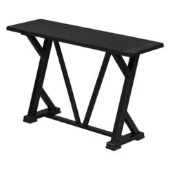 5 PCS Counter Height Wood Dining Table Set, Console Table With Trestle Legs And 4 Stools-ModernLuxe -Luxe Furniture Sale GUEST b13f33dd 0b03 49fe a357 f68c9f0df89c