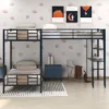 ModernLuxe L-Shaped Twin Over Twin Bunk Bed with Loft Bed and Desk - Brown 2 ModernLuxe L-Shaped Twin Over Twin Bunk Bed with Loft Bed and Desk - Brown -Luxe Furniture Sale GUEST b161a129 55a5 460a 8de3 7a467d6bec1a