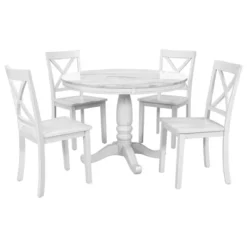 ModernLuxe 5-Piece White Solid Wood Dining Table and Chairs Set 15 ModernLuxe 5-Piece White Solid Wood Dining Table and Chairs Set -Luxe Furniture Sale GUEST b1d5b820 89d1 413e bf0c 97d2d2c0ca12