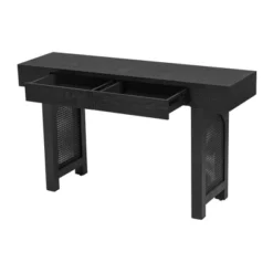 51.9"W Rustic Console Table With Rattan Accent, Narrow Entryway Table With Drawers, Wood Finish Sofa Table Console Tables - ModernLuxe 20 51.9"W Rustic Console Table With Rattan Accent, Narrow Entryway Table With Drawers, Wood Finish Sofa Table Console Tables - ModernLuxe -Luxe Furniture Sale GUEST b1e9c1d8 1a85 4046 88cb e13a260d78b4