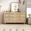 6-Drawer Rattan Dresser For Living Room And Bedroom, Natural - ModernLuxe 2 6-Drawer Rattan Dresser For Living Room And Bedroom, Natural - ModernLuxe -Luxe Furniture Sale GUEST b1ff23f5 8def 4b9b af54 029c27b844e8