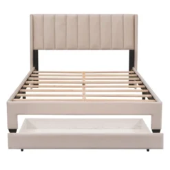 ModernLuxe Velvet Upholstered Platform Bed with Storage Drawer -Luxe Furniture Sale GUEST b25f9bc9 1011 4cf0 9c6e 512716239a85
