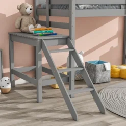 ModernLuxe Modern Wood Loft Bed with Platform and Integrated Ladder -Luxe Furniture Sale GUEST b34c1dfa e767 4e0c 83e4 ca10bc7f2502