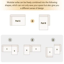 ModernLuxe 112.2"W Minimalist L-Shaped Modular Sofa Set in Chenille 19 ModernLuxe 112.2"W Minimalist L-Shaped Modular Sofa Set in Chenille -Luxe Furniture Sale GUEST b36bd2b3 14b1 4a7f 9ac1 6ed394d5a626