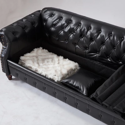ModernLuxe 85.8" Chesterfield Sofa - Classic Tufted 3-Seat Couch with Hidden Storage 6 ModernLuxe 85.8" Chesterfield Sofa - Classic Tufted 3-Seat Couch with Hidden Storage - Image 4