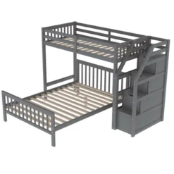 ModernLuxe Twin Over Full Loft Bed with Storage Staircase -Luxe Furniture Sale GUEST b4598ca8 26a2 4a97 a657 9c0e183295c6