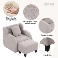 360 Degree Swivel Barrel Chair With Footstool, Accent Chair With Ottoman-ModernLuxe -Luxe Furniture Sale GUEST b4b6ce22 fda7 4ac7 964d 08a3ee2d590c