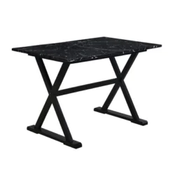 5 PCS Wood Dining Table Set With Faux Marble Tabletop And Upholstered Dining Chairs-ModernLuxe 22 5 PCS Wood Dining Table Set With Faux Marble Tabletop And Upholstered Dining Chairs-ModernLuxe -Luxe Furniture Sale GUEST b51cf81f cae7 48b7 ac15 383a2529976c