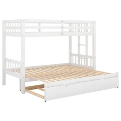 ModernLuxe Twin Over Twin Pull-out Bunk Bed with Expandable Bottom Bed and Trundle -Luxe Furniture Sale GUEST b577237a cd51 4982 816e 80a0d2d91548
