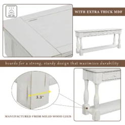 64"L Extra-thick Console Table With Drawers And Shelf-ModernLuxe 15 64"L Extra-thick Console Table With Drawers And Shelf-ModernLuxe -Luxe Furniture Sale GUEST b58d9239 3d8c 4e9a 89cb 0cf269b44832