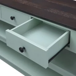 ModernLuxe 48" Solid Wood Top Console Table with 3 Drawers and 2 Shelves -Luxe Furniture Sale GUEST b6e800d4 af3e 4994 b833 d5b0d4513f16