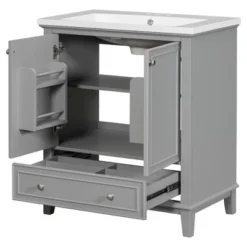 30"W Bathroom Vanity With Sink, Bathroom Cabinet With Doors And Drawer 4S - ModernLuxe 25 30"W Bathroom Vanity With Sink, Bathroom Cabinet With Doors And Drawer 4S - ModernLuxe -Luxe Furniture Sale GUEST b747d4b4 bfb8 4989 aee4 7ba2d75b887e