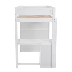 ModernLuxe Wood Loft Bed with Wardrobe and 2-Drawer Integrated Desk 20 ModernLuxe Wood Loft Bed with Wardrobe and 2-Drawer Integrated Desk -Luxe Furniture Sale GUEST b7ab67f0 23a5 41f7 aa1f aa79b776ec02