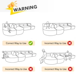 144"W Modular Sectional Sofa, Oversized Upholstered Cloud Couch With 2 Chaise Lounge & 5 Pillows - ModernLuxe -Luxe Furniture Sale GUEST b921d5fb f87e 4148 81d6 0a143e3207a4