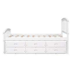 Twin Size Wood Platform Storage Bed With 6 Drawers-ModernLuxe -Luxe Furniture Sale GUEST b94a2dc6 14ee 45ba bc58 df86391a5a77