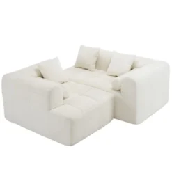 Modular Sectional Sofa With 5 Pillows, Free-combined Sofa Couch With Chaise Lounge & Loveseat, Beige/Blue/Gray/Green-ModernLuxe 25 Modular Sectional Sofa With 5 Pillows, Free-combined Sofa Couch With Chaise Lounge & Loveseat, Beige/Blue/Gray/Green-ModernLuxe -Luxe Furniture Sale GUEST b9ac3c9e b59c 4cbb 84ca e65fb205ce54