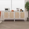 Set Of 2, Natural Rattan 2 Door Cabinets With 1 Adjustable Internal Shelf - ModernLuxe 2 Set Of 2, Natural Rattan 2 Door Cabinets With 1 Adjustable Internal Shelf - ModernLuxe -Luxe Furniture Sale GUEST bab753bc 44cf 44ce 85e4 9e877fa01d90
