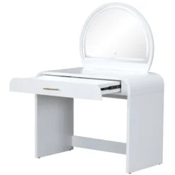 40"W Dressing Table Vanity Table Makeup Table With Touch Screen Lighted Mirror And Large Drawe - ModernLuxe -Luxe Furniture Sale GUEST bb41d766 e4ca 462d bb13 4422478c117c