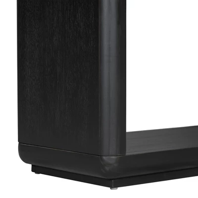 Entryway Console Table With Curved Corners, Accent Sofa Table - Acacia Wood Veneer U-Base Design - ModernLuxe 9 Entryway Console Table With Curved Corners, Accent Sofa Table - Acacia Wood Veneer U-Base Design - ModernLuxe - Image 7