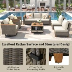 ModernLuxe 8-Piece Wicker Patio Set with Swivel Rocking Chairs 20 ModernLuxe 8-Piece Wicker Patio Set with Swivel Rocking Chairs -Luxe Furniture Sale GUEST bd89aacf 754a 426c a89c 77c5c0c743f3
