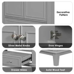 30"W Bathroom Vanity With Sink, Bathroom Cabinet With Doors And Drawer 4S - ModernLuxe 20 30"W Bathroom Vanity With Sink, Bathroom Cabinet With Doors And Drawer 4S - ModernLuxe -Luxe Furniture Sale GUEST bde25baf c7fd 4f21 9466 ce1c17017edd