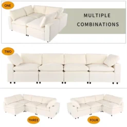 105.9" Upholstered Modular Sofa With USB Charge Ports, Wireless Charging And Built-in Bluetooth Speaker-ModernLuxe 21 105.9" Upholstered Modular Sofa With USB Charge Ports, Wireless Charging And Built-in Bluetooth Speaker-ModernLuxe -Luxe Furniture Sale GUEST be50393b 25b3 49ad 8cdb feb83edc1044