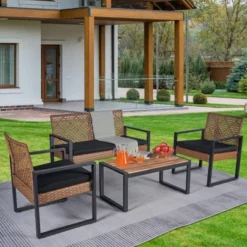 ModernLuxe 4-Piece All-Weather Wicker Outdoor Conversation Set -Luxe Furniture Sale GUEST be7ce87d d64a 4dbb 8aed 40d951c6198c