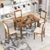 ModernLuxe 5-Piece Wood Dining Table Set with Upholstered Chairs 1 ModernLuxe 5-Piece Wood Dining Table Set with Upholstered Chairs -Luxe Furniture Sale GUEST bf95c336 c6a4 425d 990c edbbcc4625db