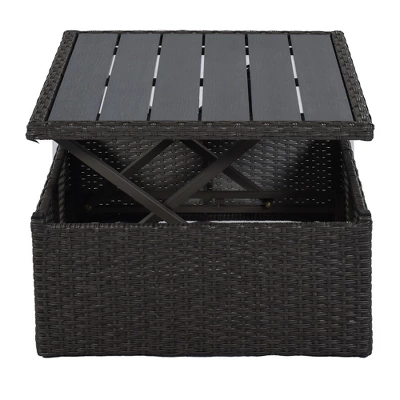 ModernLuxe Outdoor Patio Rectangular Daybed with Retractable Canopy and 2 Ottomans 9 ModernLuxe Outdoor Patio Rectangular Daybed with Retractable Canopy and 2 Ottomans - Image 7