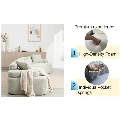 ModernLuxe 139" 4-Seater Sectional Sofa Bed with ARC Armrests 9 ModernLuxe 139" 4-Seater Sectional Sofa Bed with ARC Armrests - Image 7