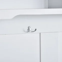 3-in-1 Design Hall Tree Entryway Bench With Shelves Cabinet And Four Hooks-ModernLuxe 25 3-in-1 Design Hall Tree Entryway Bench With Shelves Cabinet And Four Hooks-ModernLuxe -Luxe Furniture Sale GUEST c17d3dac 29f7 446a 9ad7 404116e806ef