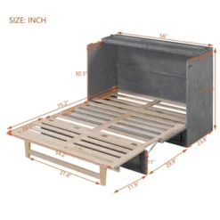 Queen/Full Size Wooden Murphy Bed Wall Bed With A Large Drawer And Charging Outlets 4S -ModernLuxe -Luxe Furniture Sale GUEST c1b29aff c037 404d aa40 47c909d1c692