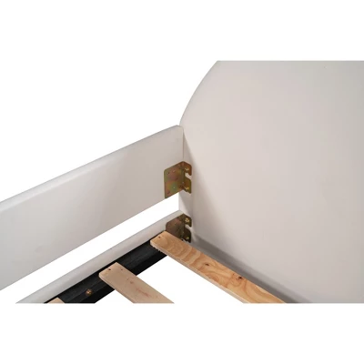 Twin Size Upholstered Daybed With Cartoon Ears Shaped Headboard-ModernLuxe 9 Twin Size Upholstered Daybed With Cartoon Ears Shaped Headboard-ModernLuxe - Image 7